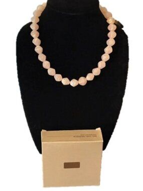Avon Tea Rose Transparent Pink Necklace in the Original Box